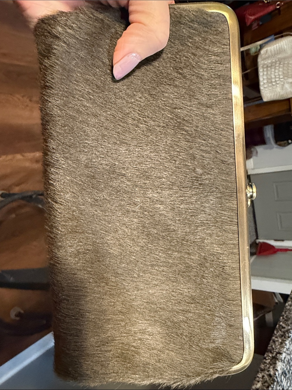 Hobo Lauren calf Hair leather wallet/clutch - Picture 8 of 8